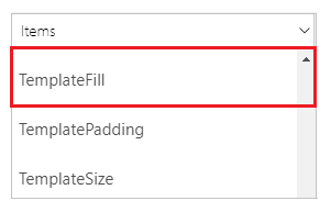 Välj egenskapen TemplateFill.