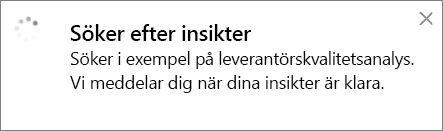 Skärmbild av dialogrutan Söka efter insikter.