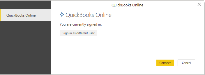 Anslut till QuickBooks Online.