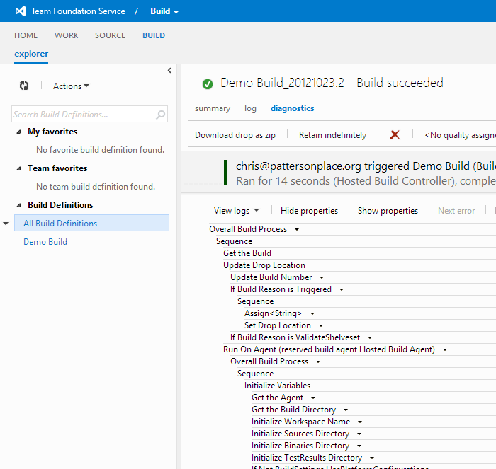 Diagnostic logs