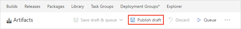 publish draft - TFS 2018