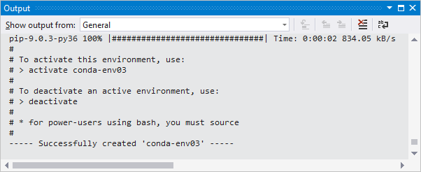 Successful creation of a conda environment-2