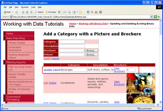 GridView'da BroşürYolu için Düzenleme Arabirimi Yok