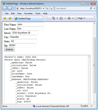 Sys.Debug.traceDump işlevinin çıktısı.