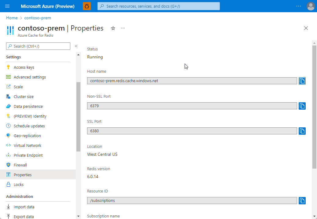 Redis için Azure Cache Özellikleri