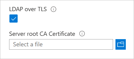 TLS üzerinden LDAP seçeneğini gösteren ekran görüntüsü