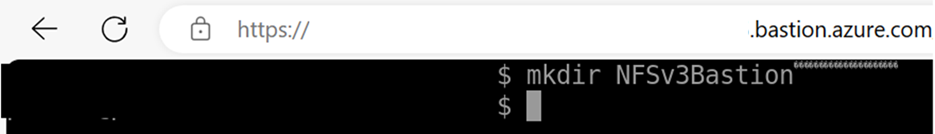 Bastion'da mkdir komutunun ekran görüntüsü.