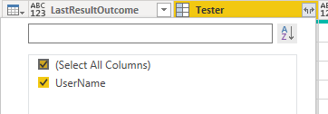 Power BI düzleştirme için alanları seçme