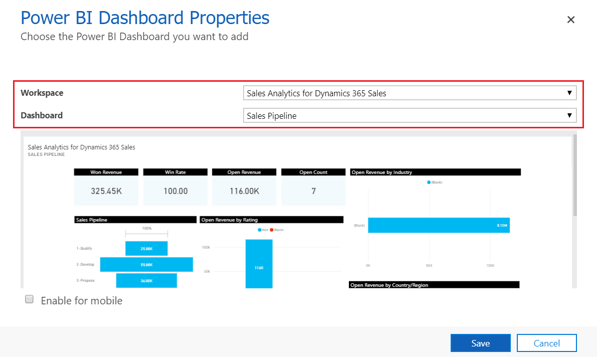 Power BI Panosu özellikleri.