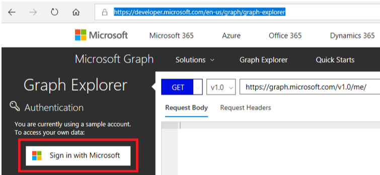 Microsoft Graph Oturum Açma