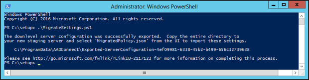 PowerShell'de betiği gösteren ekran görüntüsü.