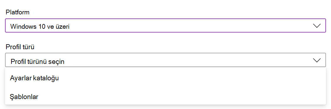 Microsoft Intune'da Windows cihaz yapılandırma ilkesinin ve profilinin nasıl oluşturulacağını gösteren ekran görüntüsü.