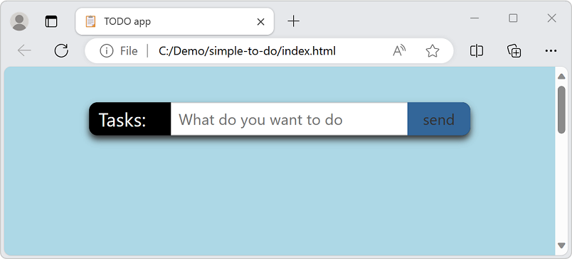 Microsoft Edge with a local file open