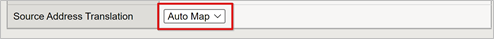 “源地址转换”选项的屏幕截图。
