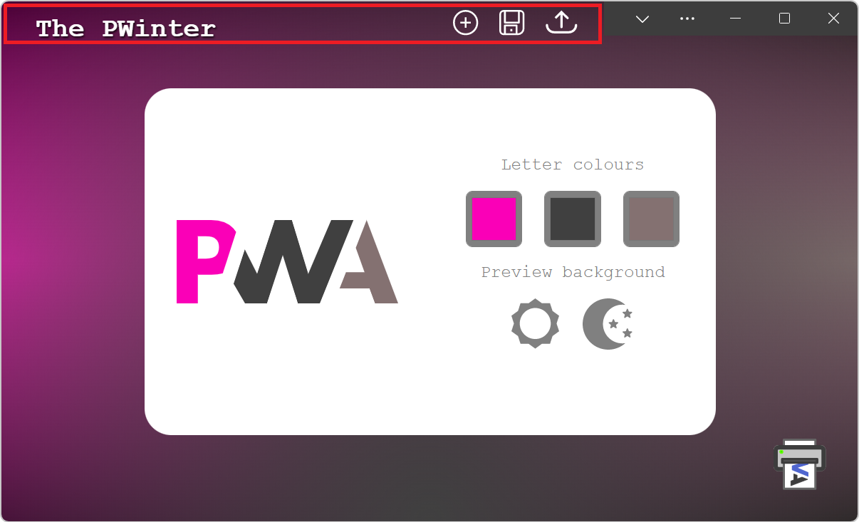 具有自定义标题栏的 PWA