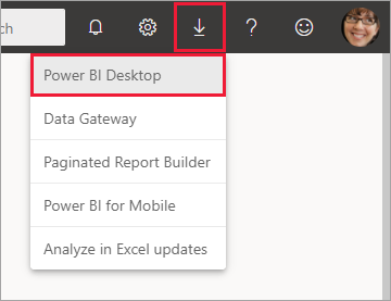 Microsoft Store 的屏幕截图，其中显示了 Power BI Desktop 下载选项。