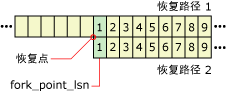 在不同的恢复分支中如何重用 LSN
