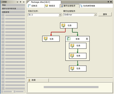 SSIS 设计器的“事件处理程序”选项卡