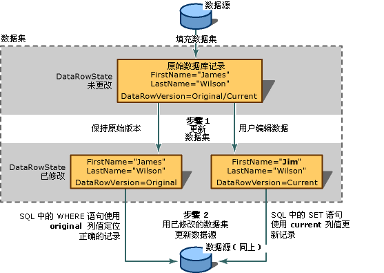 Visual Basic 数据集更新