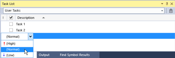 Visual Studio - 任务列表 - 优先级别