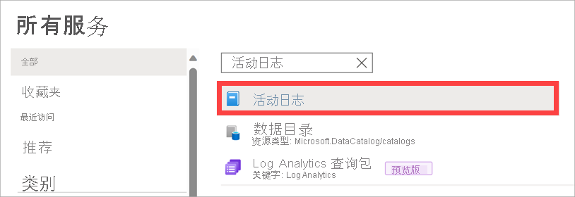 Screenshot of the Azure portal showing the location of Activity logs option.