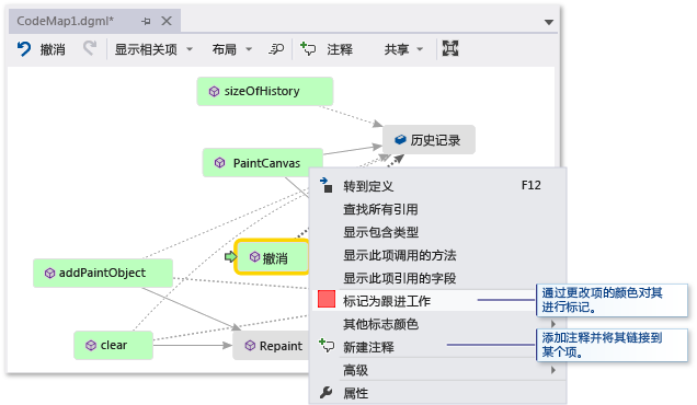 Code map - Comment and flag items for followup