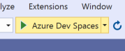 Azure Dev Spaces 调试按钮