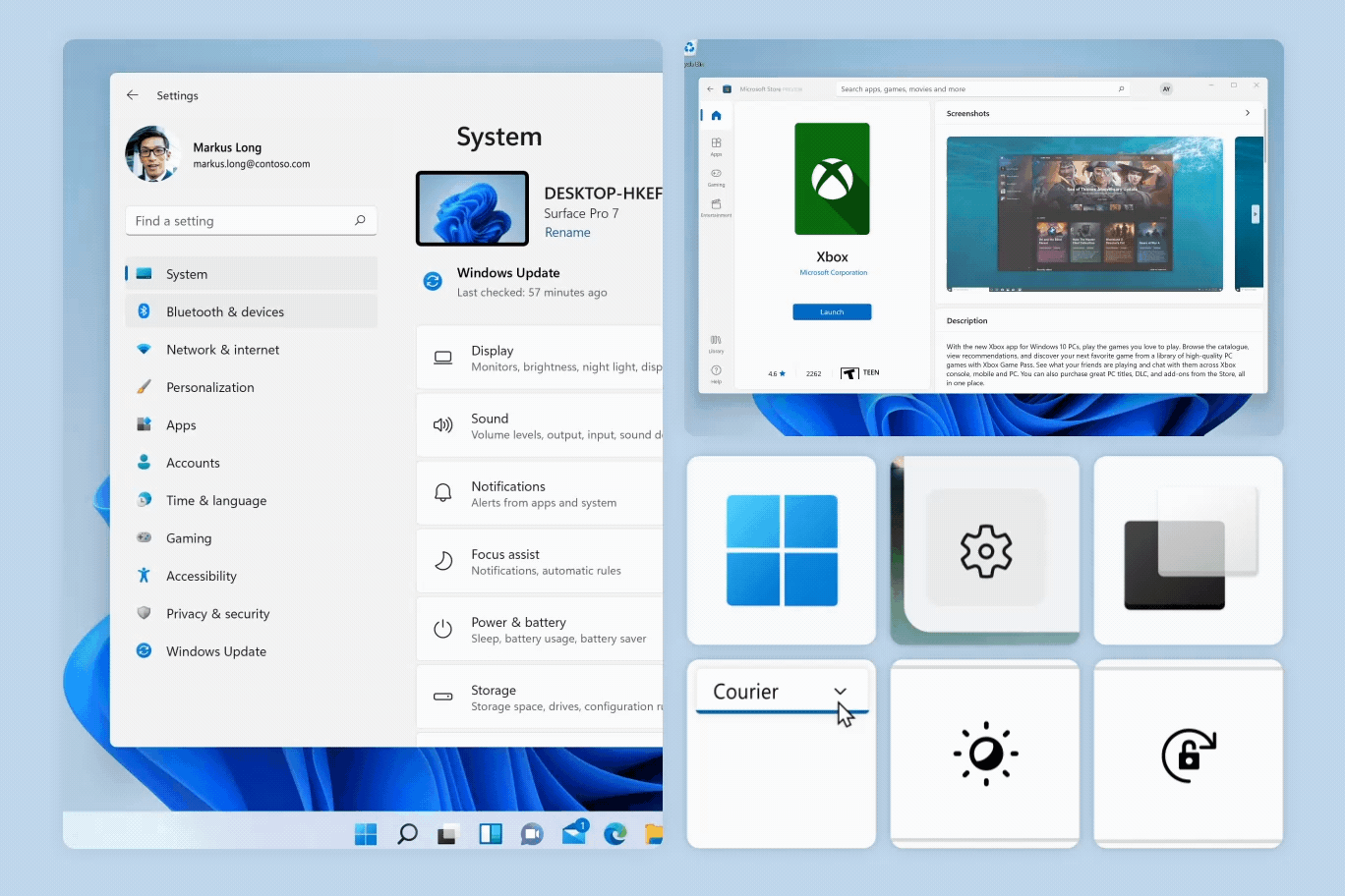 显示 Windows UI 中页面切换、连接动画和动画图标的示例的动画图像。