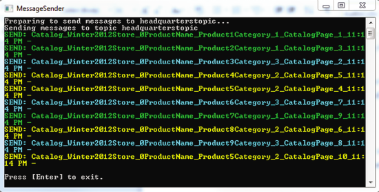 Execution of the MSDNSender Project