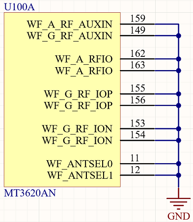 MT3620 Wi-Fi RF pin