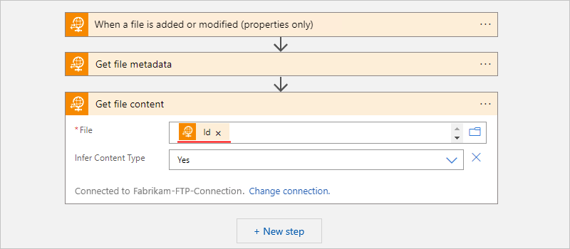 Screenshot shows Consumption workflow designer, 