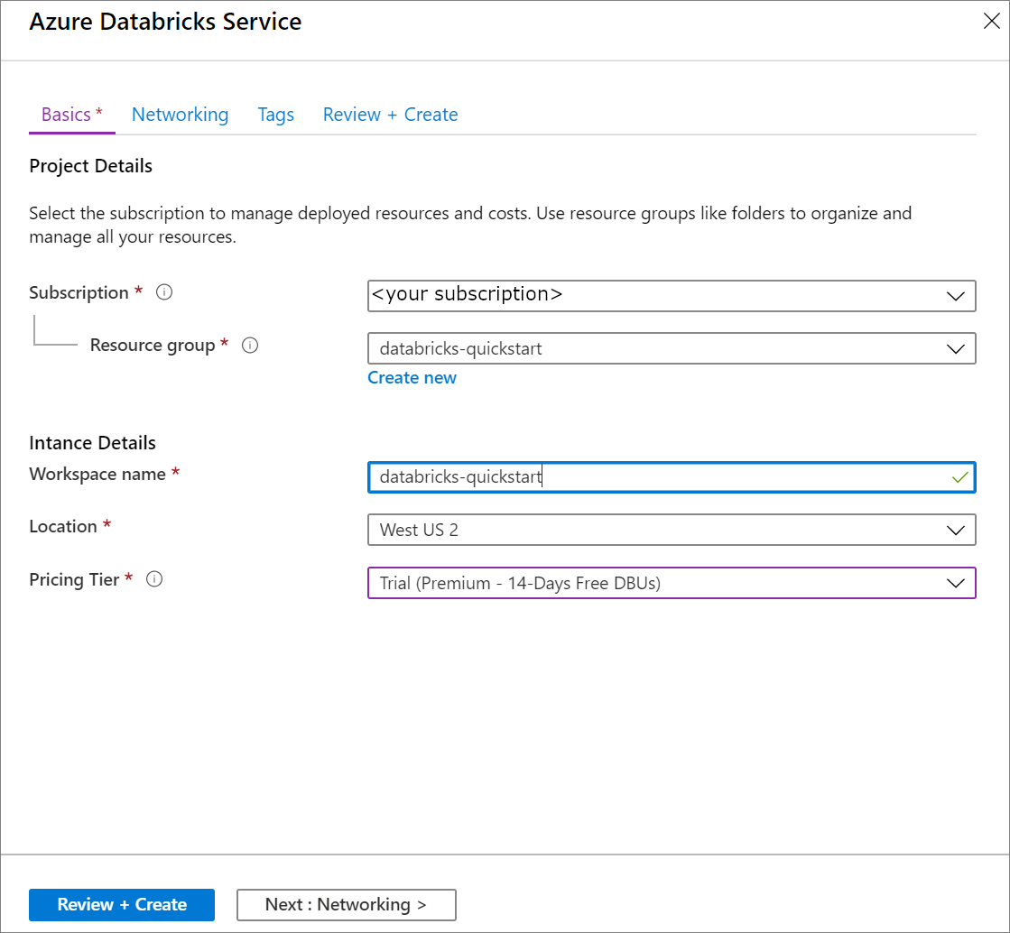 建立 Azure Databricks 工作區基本概念