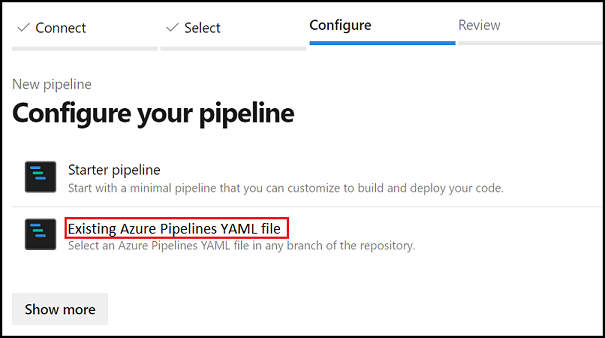 現有的 YAML 管線