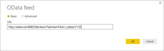 OData 資料源 URL