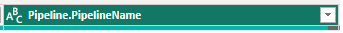 Pipeline.PipelineName 資料行的螢幕快照。