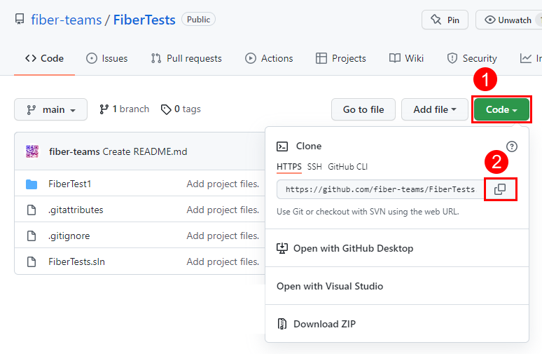 GitHub 網站上頁面上 [複製] 彈出視窗的螢幕快照。