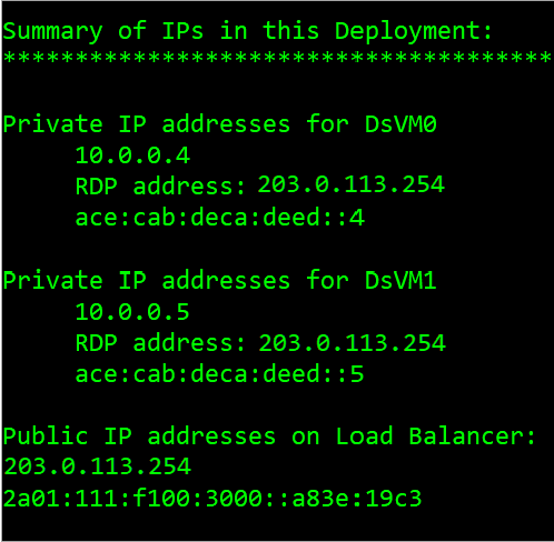 Azure 中雙重堆疊 (IPv4/IPv6) 應用程式部署的 IP 摘要