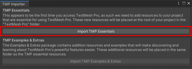 匯入 TextMesh Pro 資源