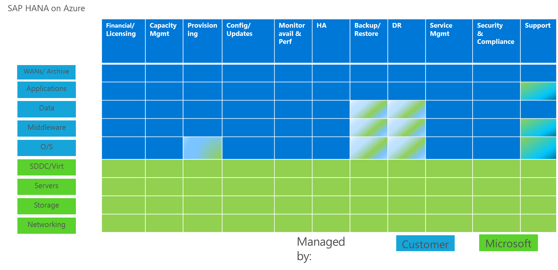 SAP HANA on Azure (大型執行個體) 的職責