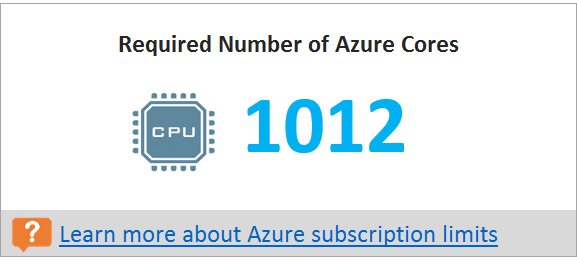 所需的 Azure 核心數目