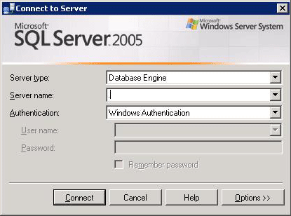 SQL Server系統管理登入畫面