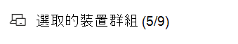 顯示選取的裝置群組篩選。