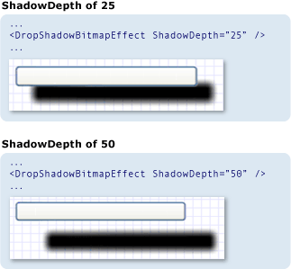 螢幕擷取畫面：比較 ShadowDepth 屬性值