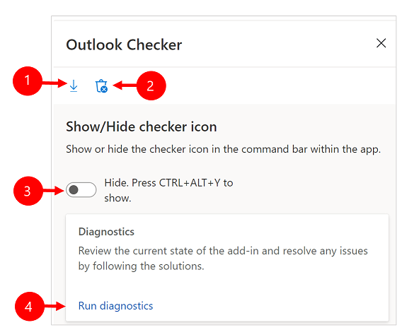 Outlook 檢查器窗格導覽。