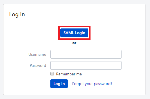 使用者 SAML 登入