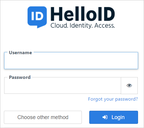 HelloID 管理員登入