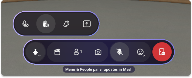 Mesh 應用程式中召集人工具和人員面板的螢幕快照。