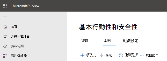 基本安全性和行動原則設定。