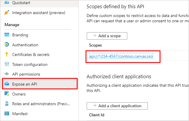 醒目提示範圍的 API 螢幕擷取畫面。