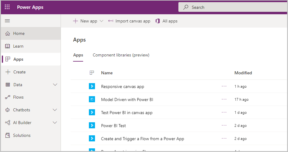 前往 make.powerapps.com